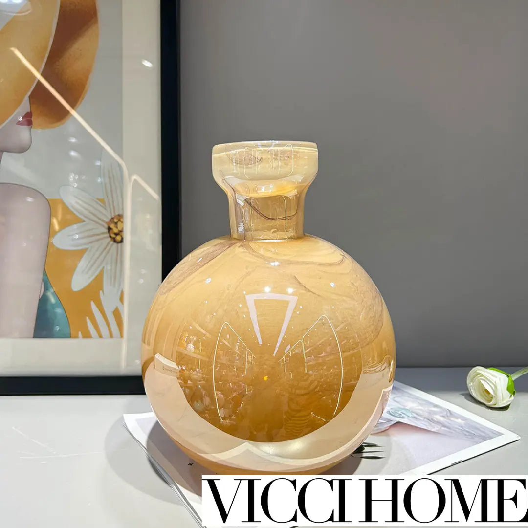 Sandblasted Medieval-Style Art Handmade Vase