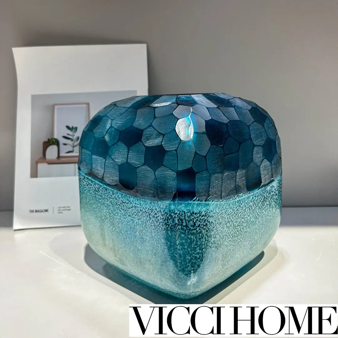 Sand Blowing Light Luxury High-End American Gradient Vase