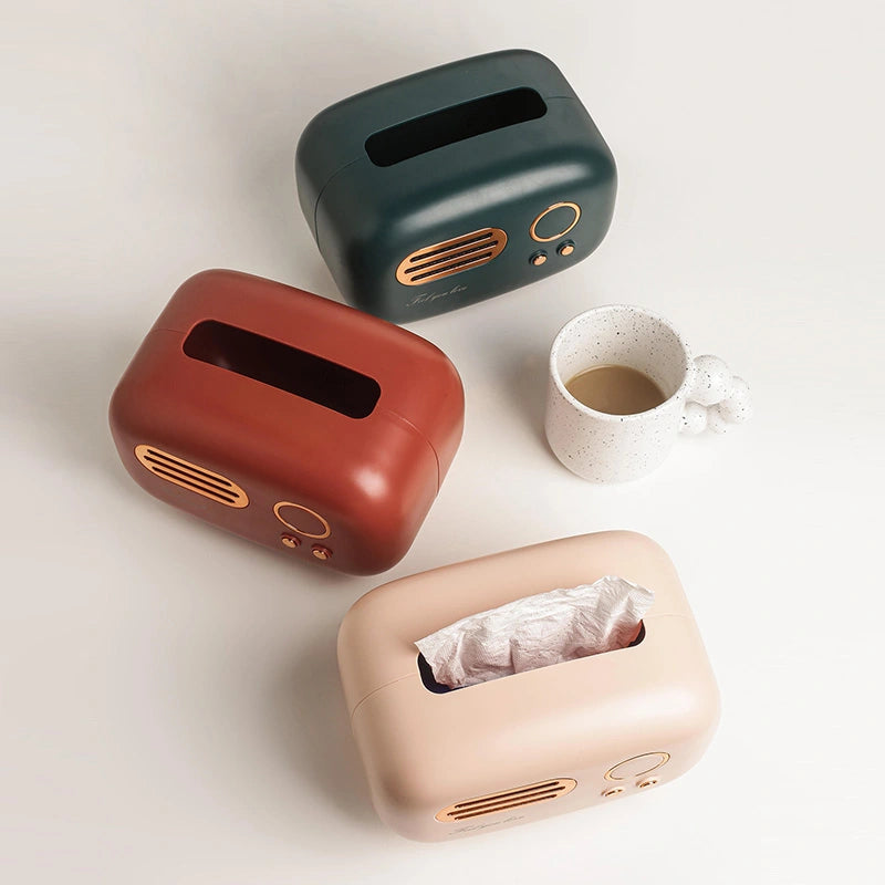 Vintage Radio Tissue Box