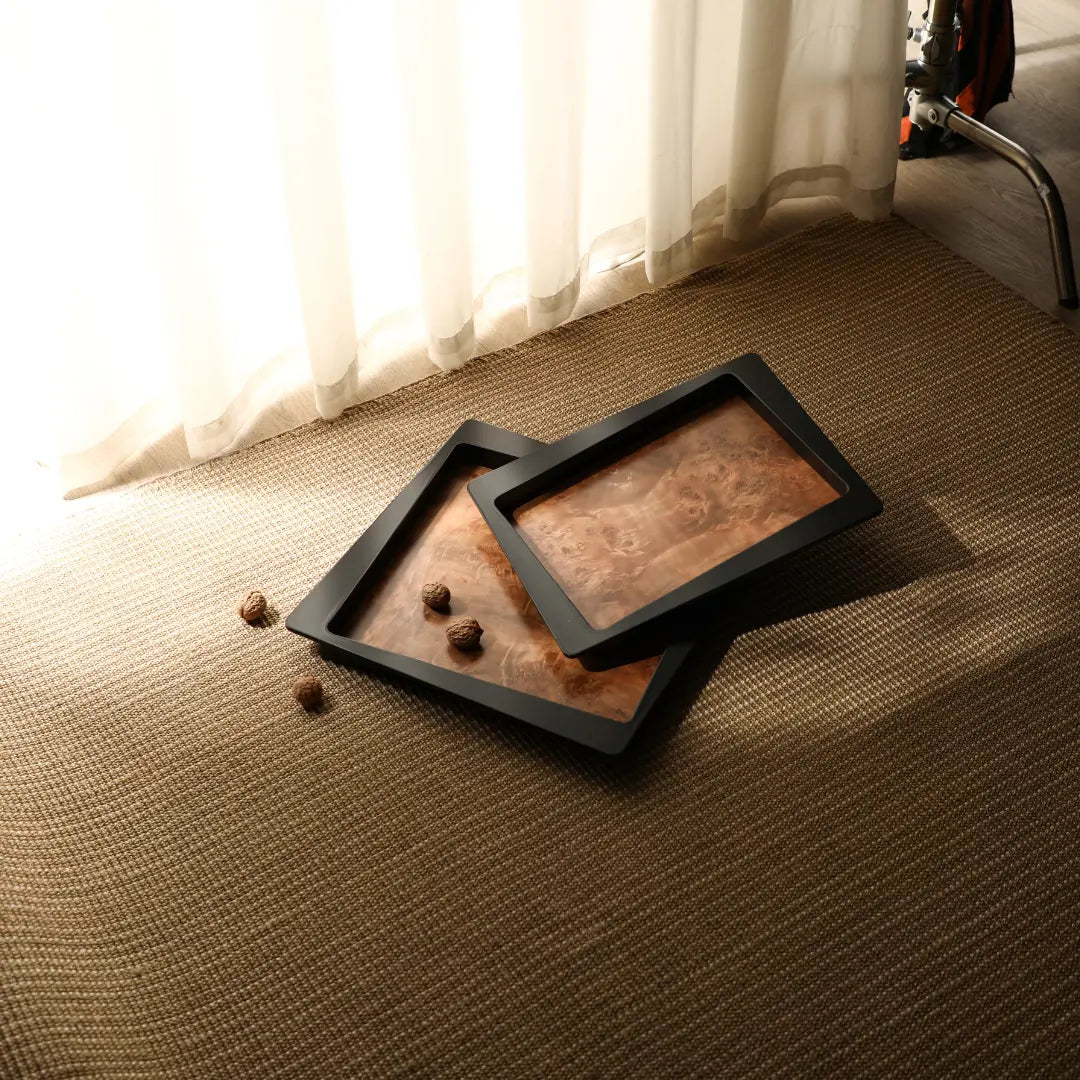 Black MDF Tray with Burled
