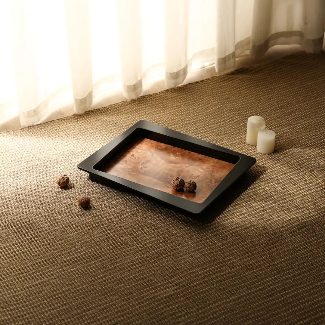 Black MDF Tray with Burled