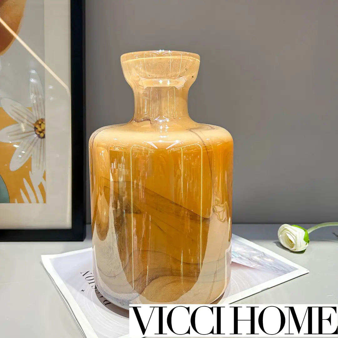 Sandblasted Medieval-Style Art Handmade Vase