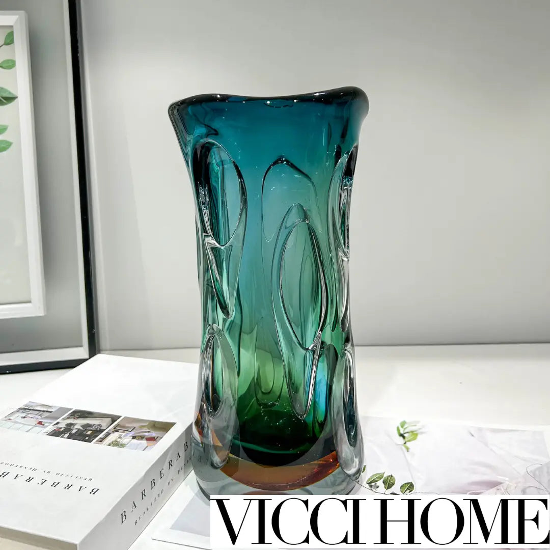 Sand Blowing Fashion Large-Caliber Vase – High-End