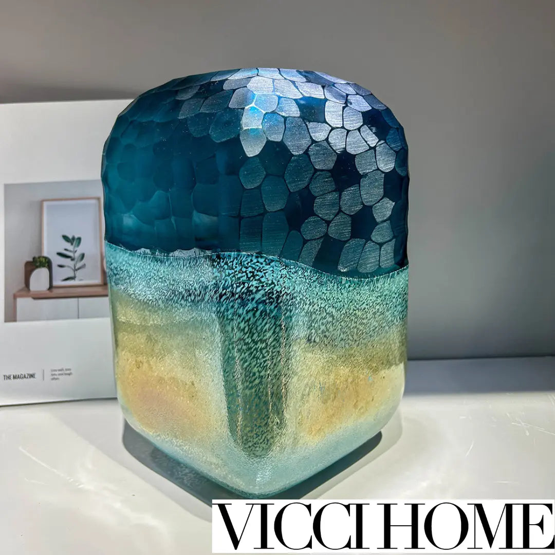 Sand Blowing Light Luxury High-End American Gradient Vase