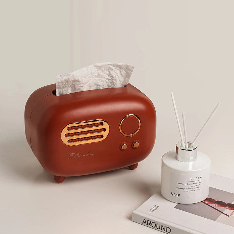 Vintage Radio Tissue Box