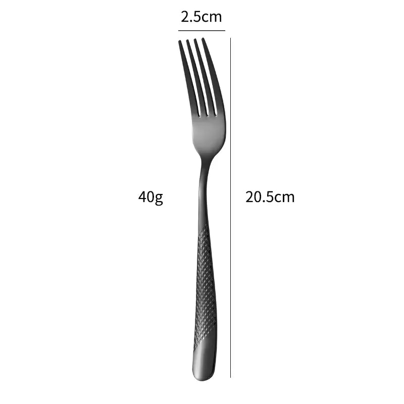 Star Diamond Stainless Steel Western Tableware Thick Steak Knife Fork Spoon Tea Spoon Set Gilded Series