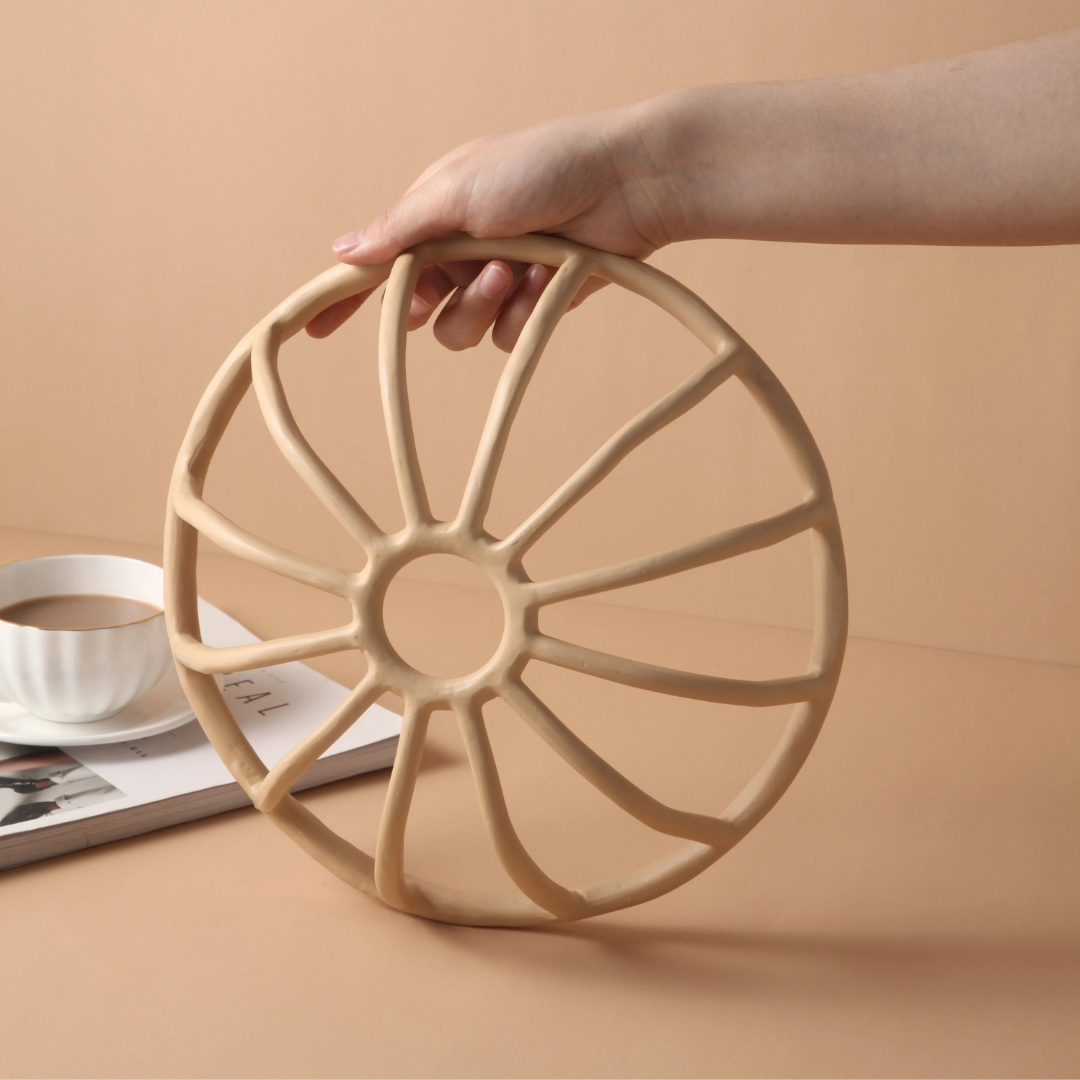 Basket Apricot Resin Fruit Plate