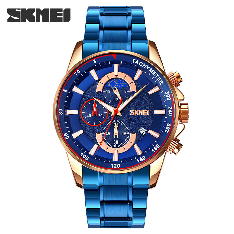 Skmie Men's Watch Stainless Steel Waterproof