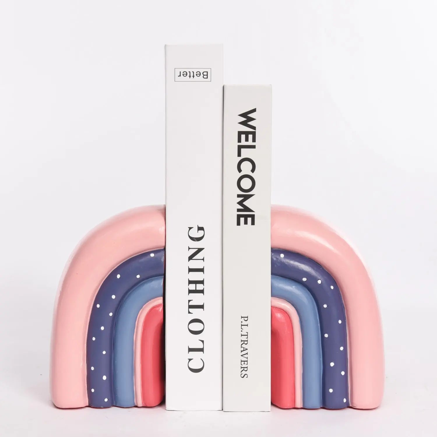 High-Quality Rainbow Valentine’s Day Bookends – Decorative Organizer for Office & Desk Decor