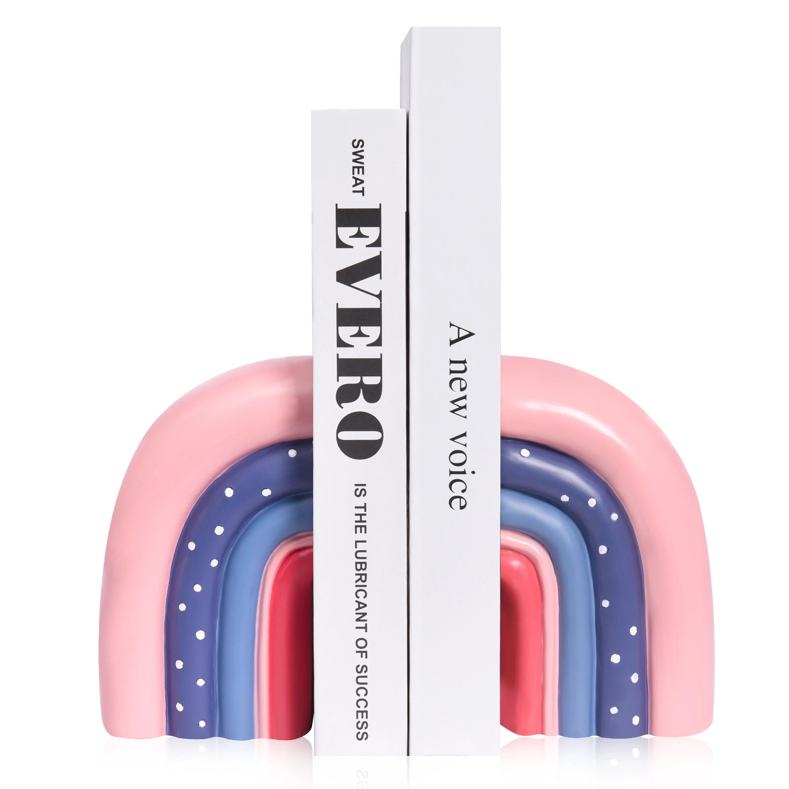 High-Quality Rainbow Valentine’s Day Bookends – Decorative Organizer for Office & Desk Decor