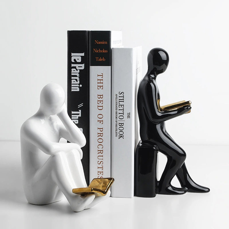 Reader Bookend Standing Model - Classic Black + Foot Rest Model