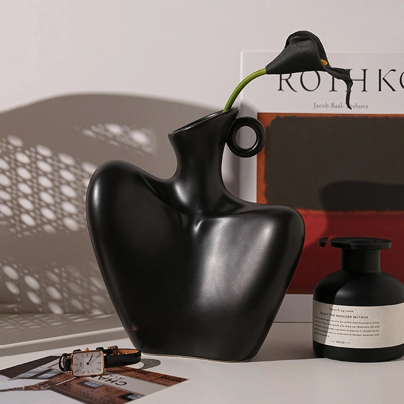 Nordic Ceramic flower Vase Body Shape