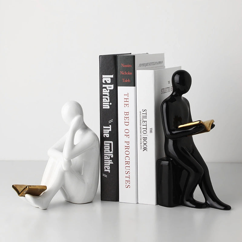 Reader Bookend Standing Model - Classic Black + Foot Rest Model