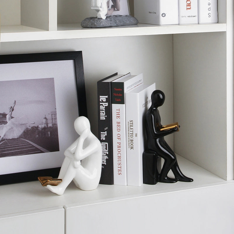 Reader Bookend Standing Model - Classic Black + Foot Rest Model