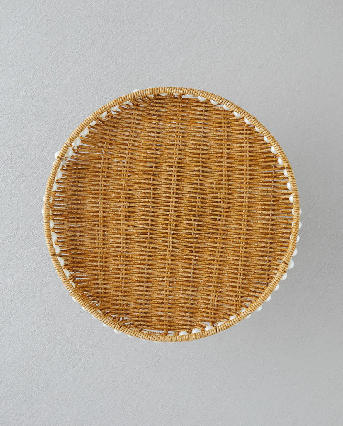 PEARL PLASTIC RATTAN CAKE STAND 30 CM LIGHT BROWN Tray