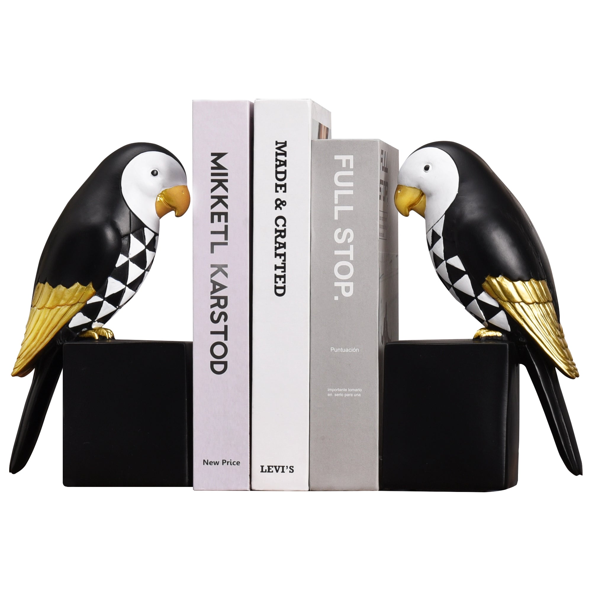 Kakizzy Luxury Resin Parrot Statue – Elegant Office Desk & Book File Decor