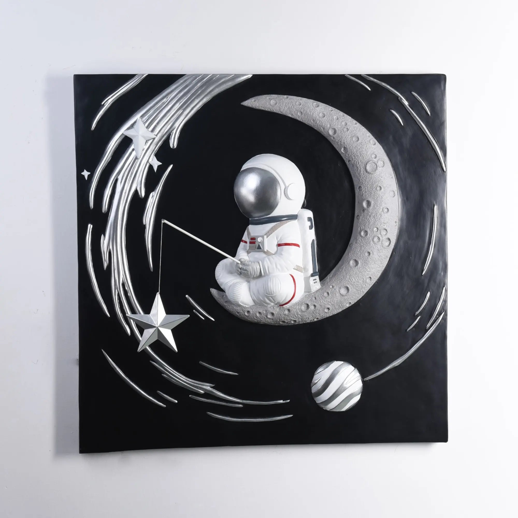 3D Astronaut Wall Resin Hanging Art – Creative Space-Themed Craft Decoration