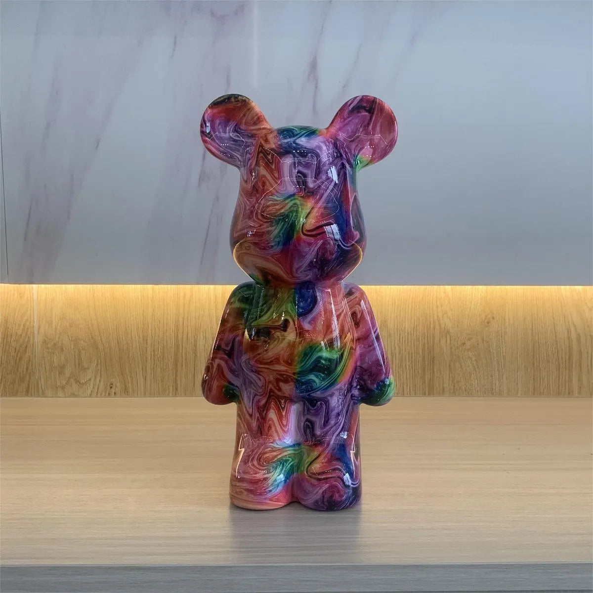 Bearbrick-Style Plastic Figurine – 28CM Decorative Money Bank