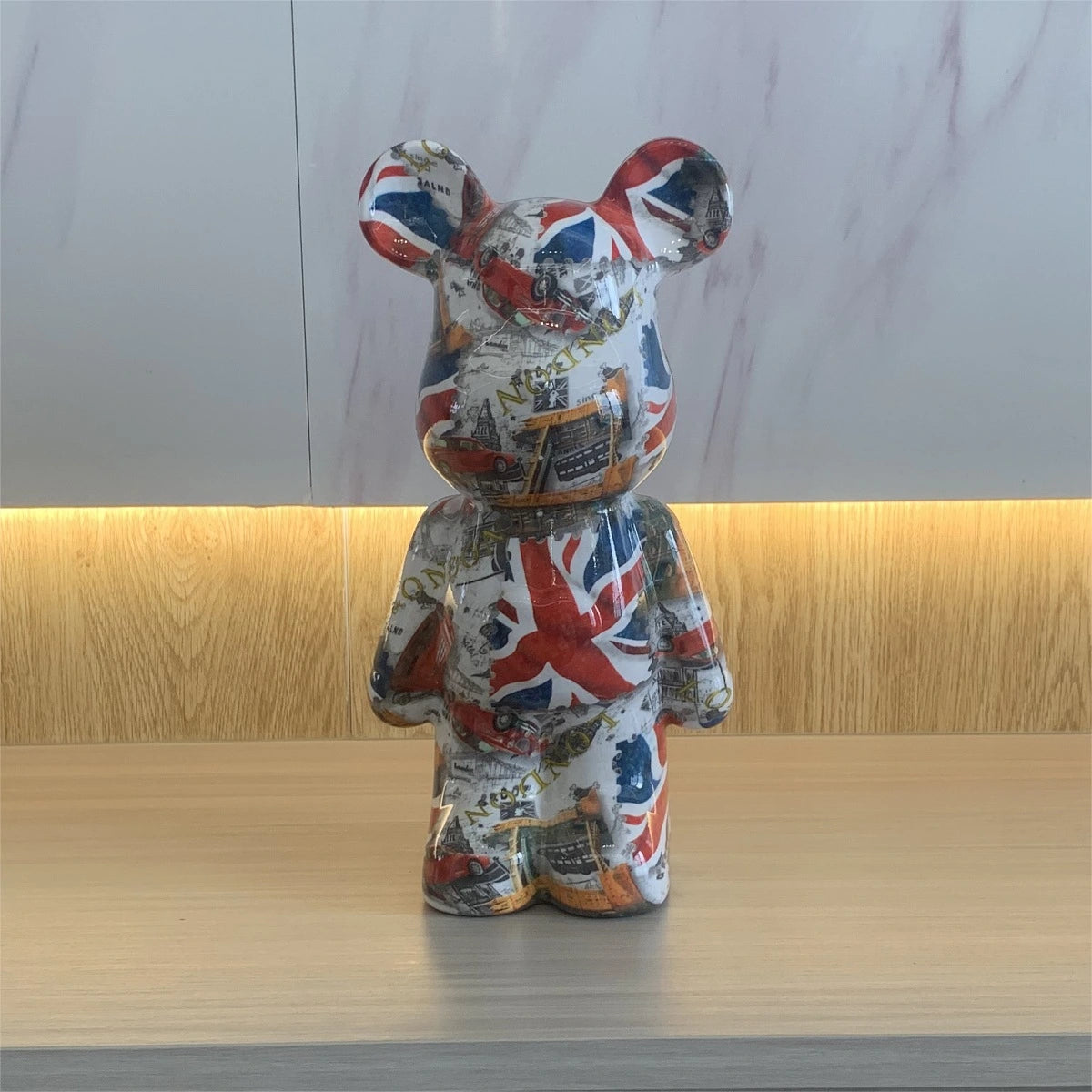 Bearbrick-Style Plastic Figurine – 28CM Decorative Money Bank
