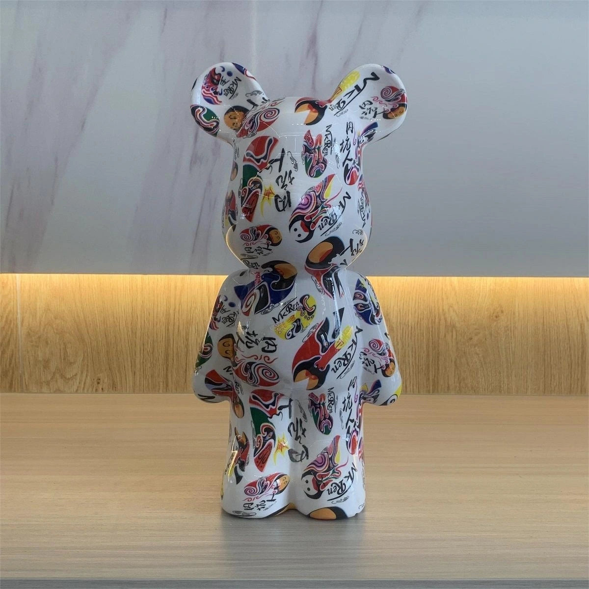 Bearbrick-Style Plastic Figurine – 28CM Decorative Money Bank