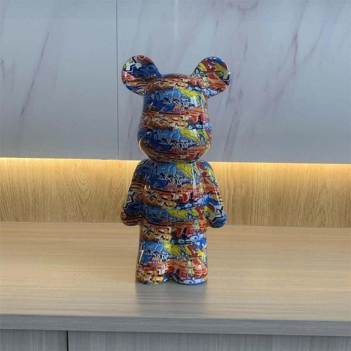 Bearbrick-Style Plastic Figurine – 28CM Decorative Money Bank