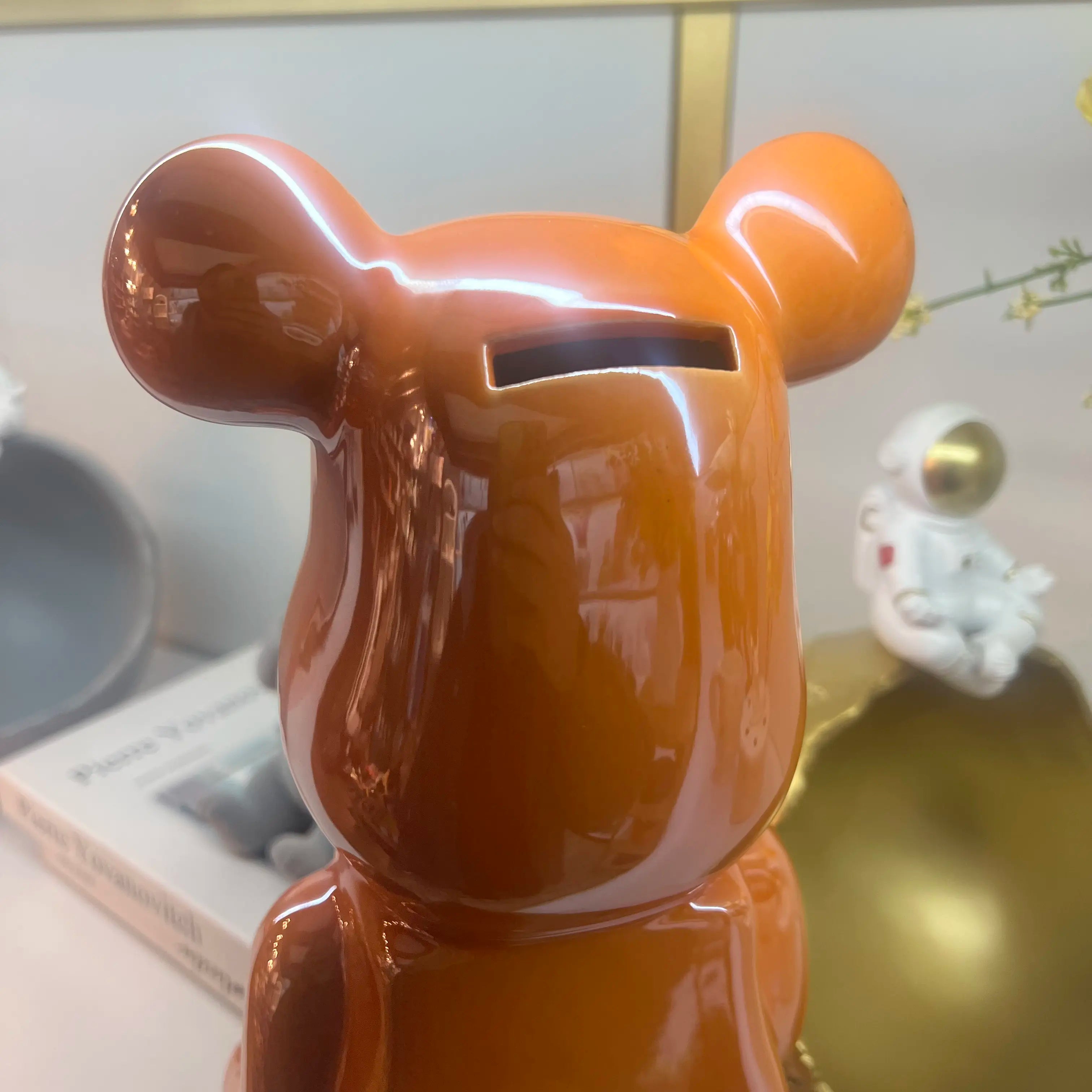 Bearbrick-Style Porcelain Figurine – 35CM Decorative Money Bank