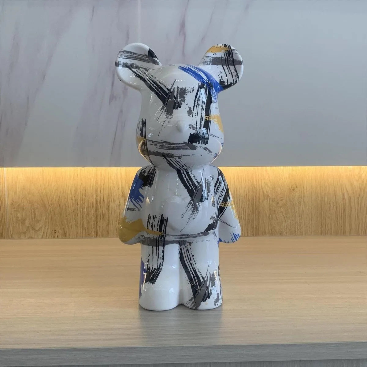 Bearbrick-Style Plastic Figurine – 28CM Decorative Money Bank