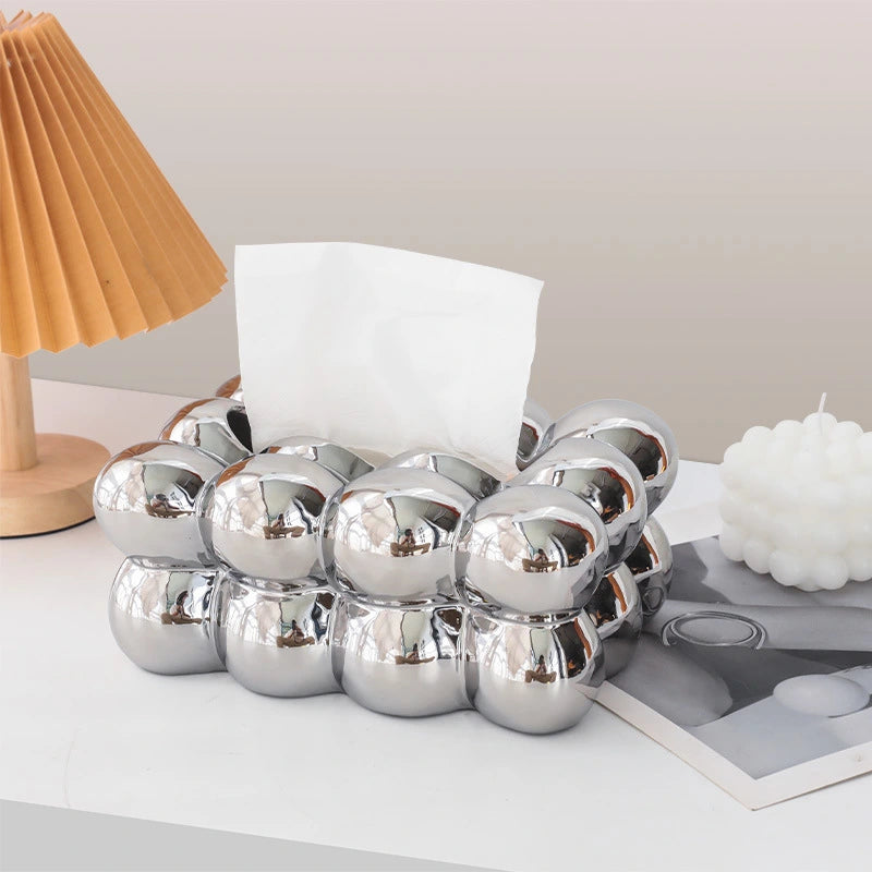 Ceramic Marshmallow Tissue Box