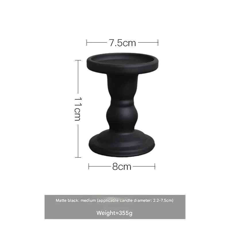 Roman Canlde Holder – Matte Black