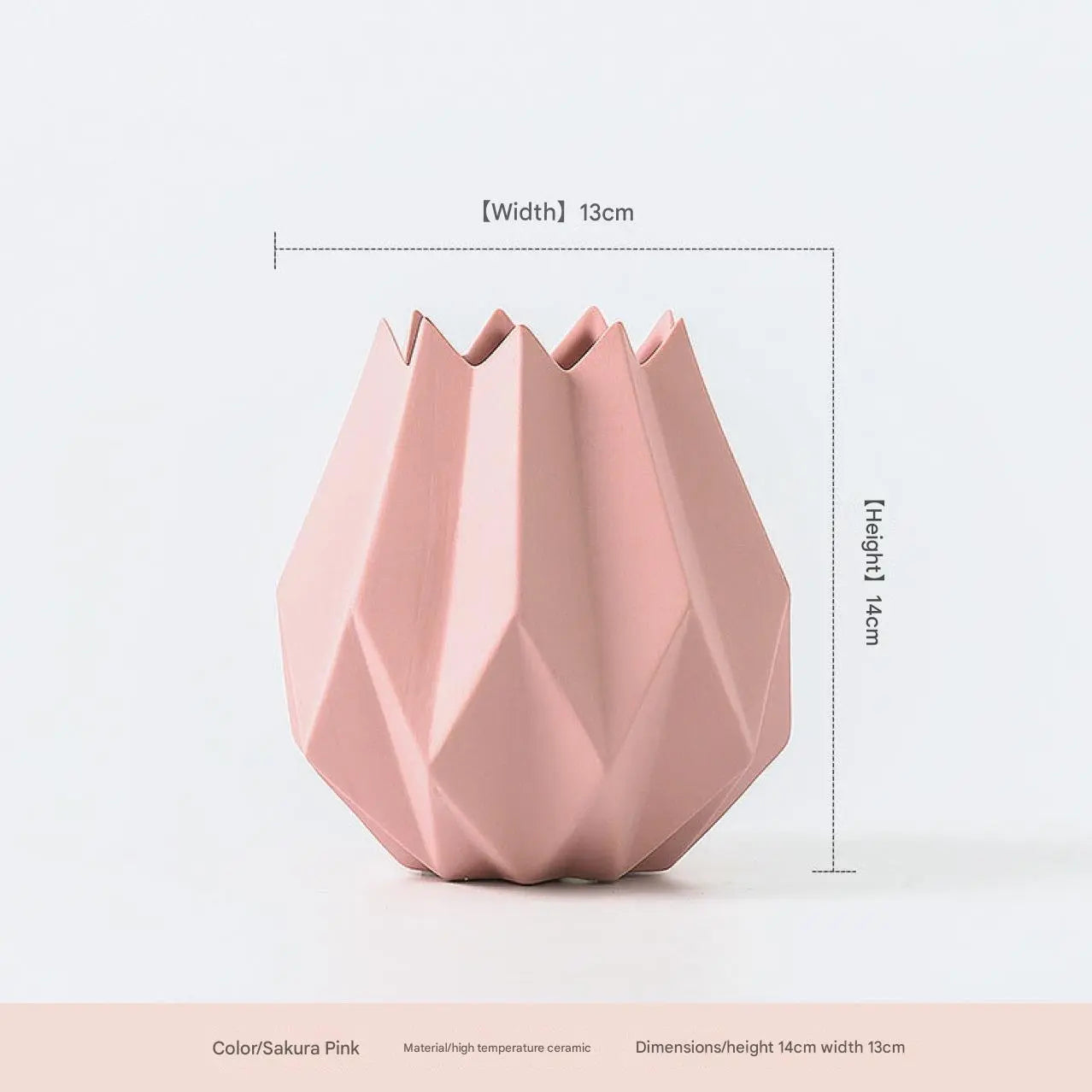 مزهرية سيراميك هندسية حديثة وبسيطة