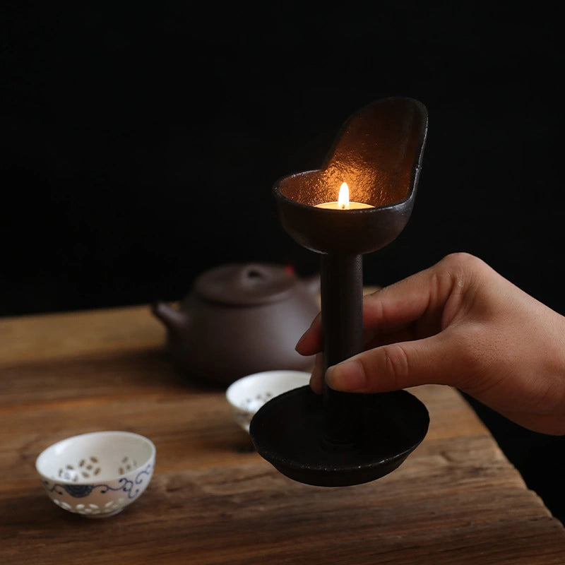 American Country Cast Iron Candlestick – Retro Kerosene Lamp