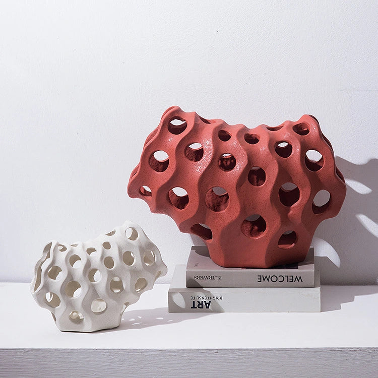 Modern Minimalist Coral Geometric dinosaur Ornaments – Resin