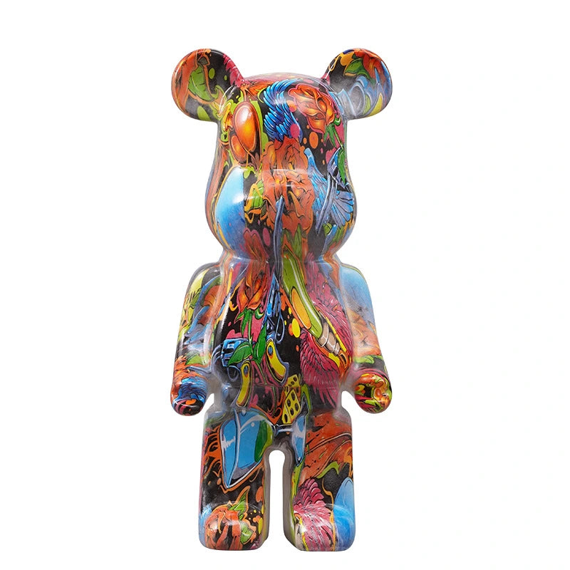 Bearbrick-Style Porcelain Figurine – 28CM Decorative Money Bank