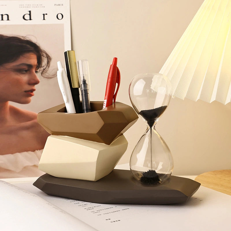 Magnetic Pen Holder Hourglass (Khaki)