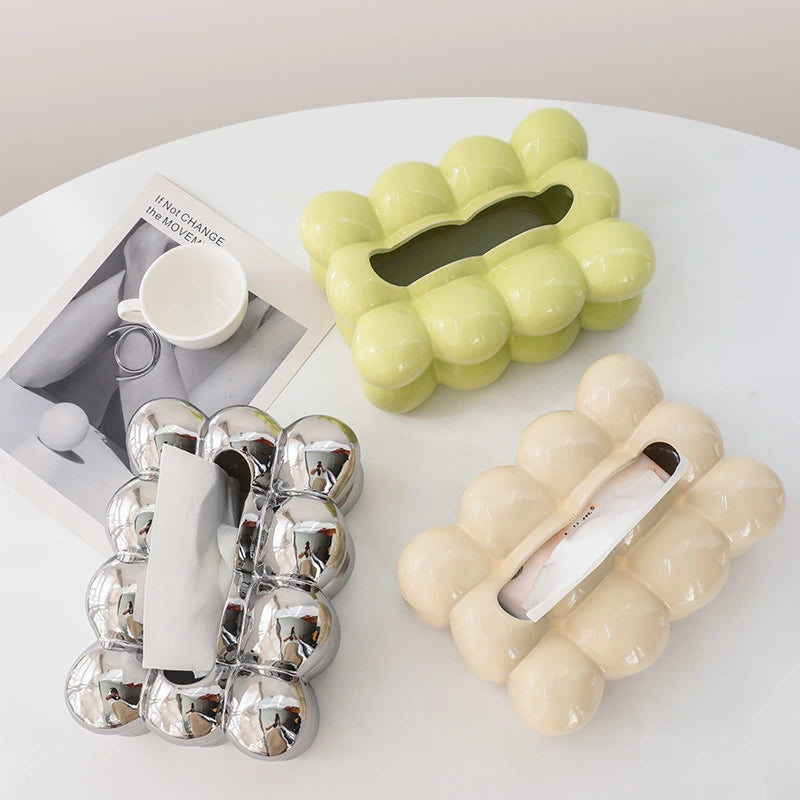 Ceramic Marshmallow Tissue Box