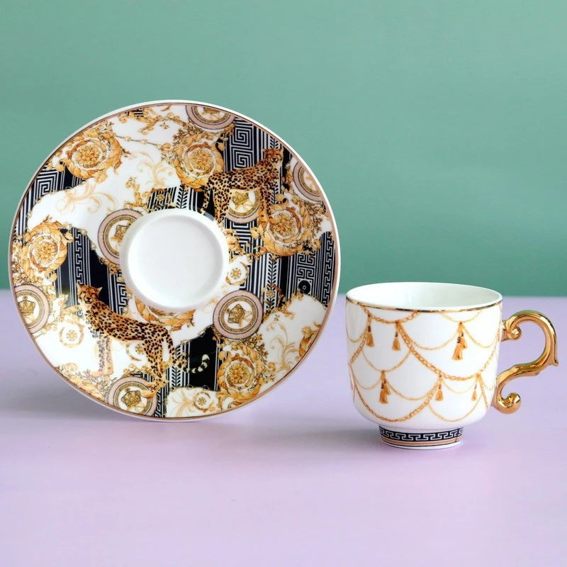 Brand D'oramie Turkish Coffee Cup Set – 6-Piece Ceramic Espresso