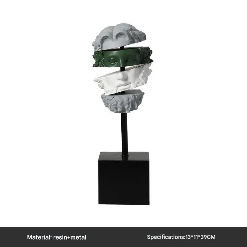 Cutting Thinking Creative Abstract Human Sculpture – Artistic Office & Bookshelf Decoration