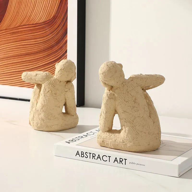 Medieval-Style Abstract Meditator Bookend – Unique Office & Bookshelf Ornament