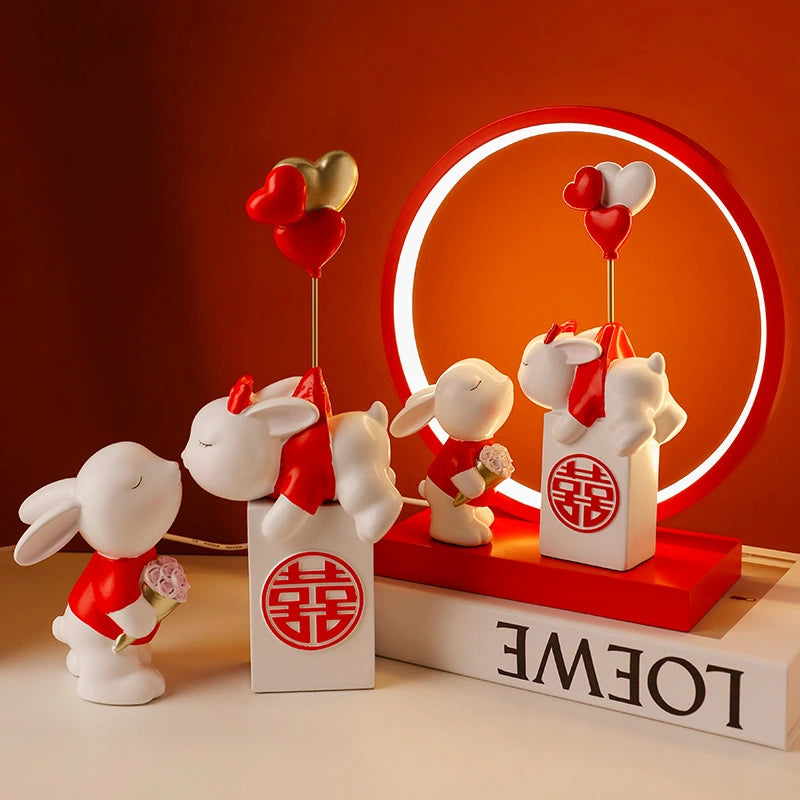 Happy Balloon Rabbit Silhouette Lamp Gift Box Style