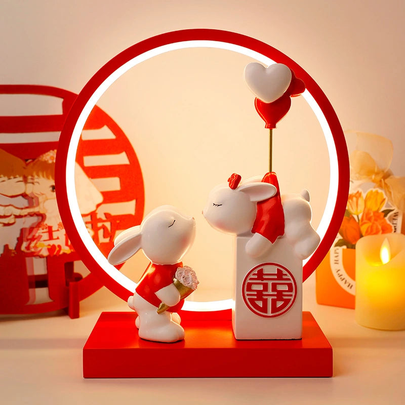 Happy Balloon Rabbit Silhouette Lamp Gift Box Style