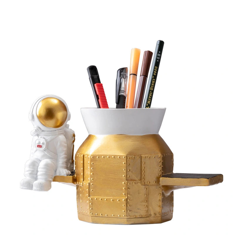 Astronaut Pen Holder Storage Figurines