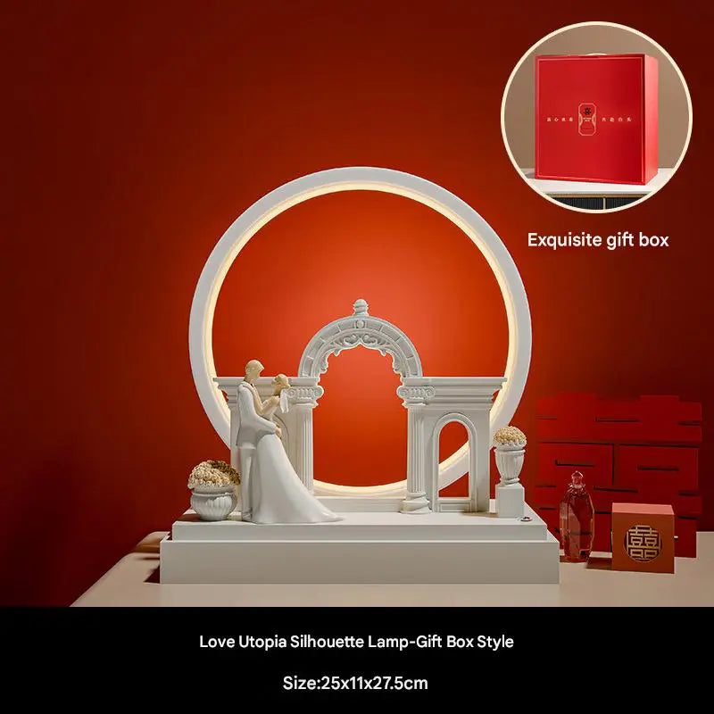Love Utopia Silhouette Lamp – White Gift Set