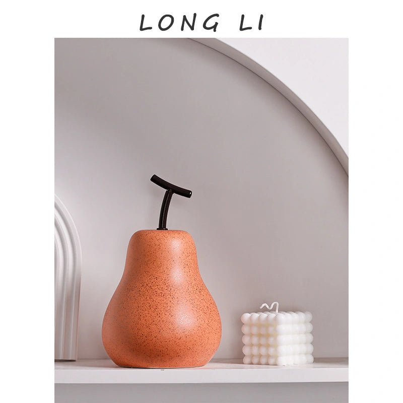 Apple & Pear Ornaments Ceramic Orange