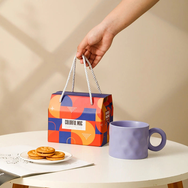 كوب سيراميك مرشوش مع ملعقة دب، صندوق هدايا تذكاري