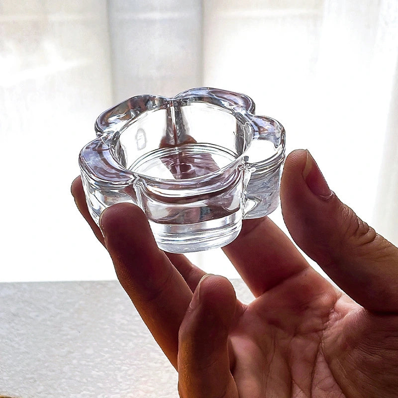 Plum Blossom Glass Candlestick