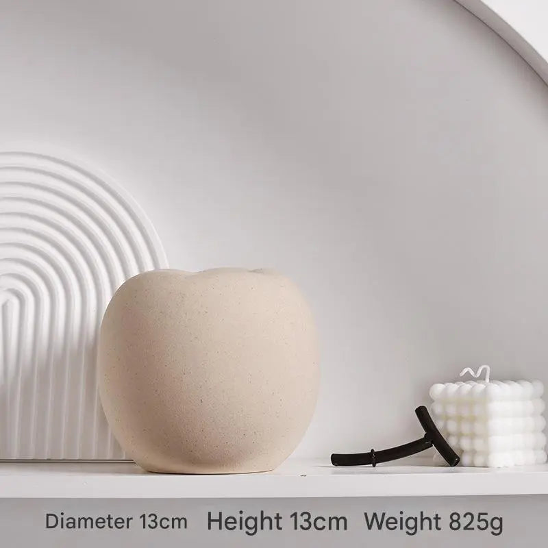 Apple & Pear Ornaments Ceramic Beige