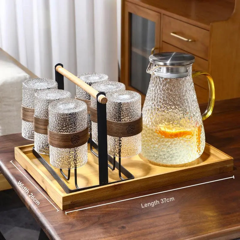 Hammered High Borosilicate Glass Water Cup – Explosion-Proof & Heat Resistant