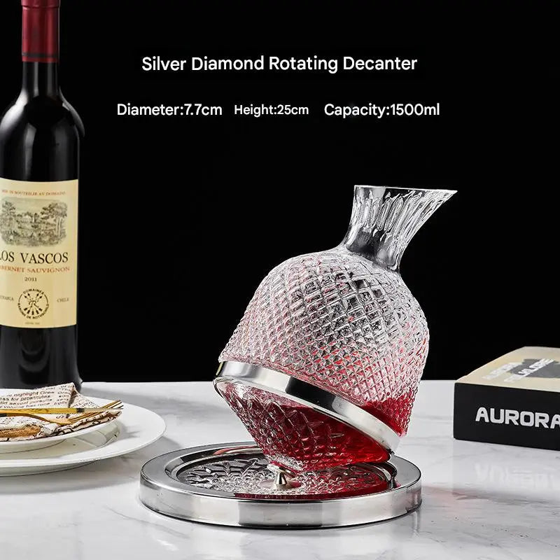 Crystal Glass Tumbler Rotating Jug dispenser European style home high-end carved