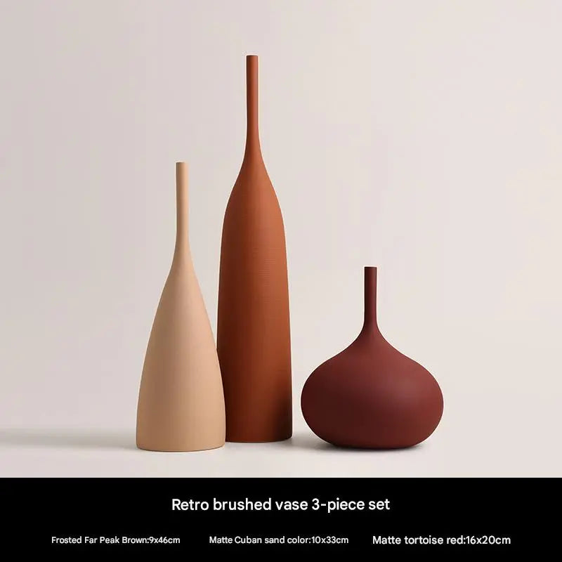 Hand-Brushed Ceramic Vase – Morandi-Style