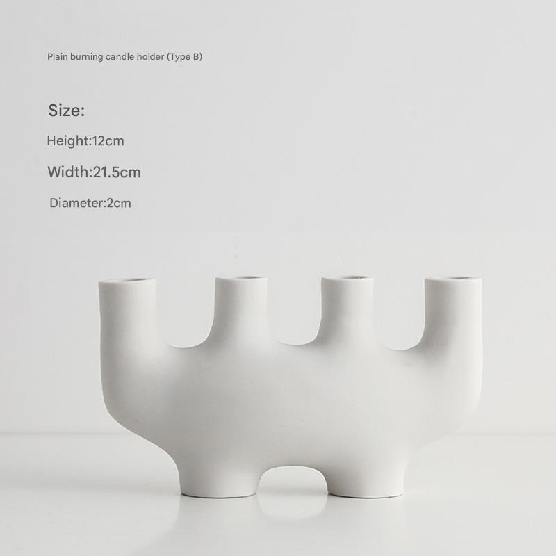 Color Mud White Creative Candlestick